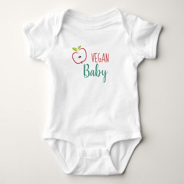 Body Para Bebé Bebé Vegano Cute Manzana (Anverso)