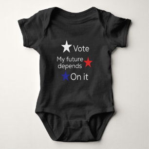 Body Para Bebé Bebé "Vota que mi futuro depende de eso"