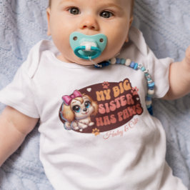 Body Para Bebé Bebé y perro lindos personalizados a la medida