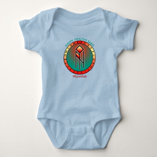 Body Para Bebé #BebéFelizYSanoRuneKids (Anverso)