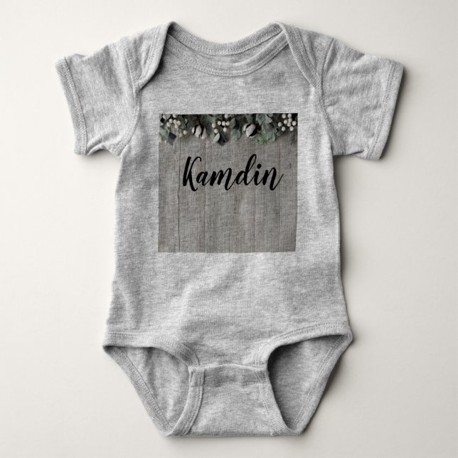 Body Para Bebé Bebés personalizados de la planta de algodón de la (Anverso)