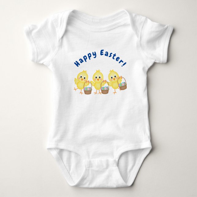 Body Para Bebé Bebés Y Cestas De Pascua (Anverso)