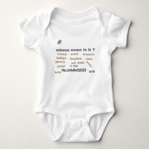 Body Para Bebé BebéUn traje de cuerpo con *Nombres Unisex en la p