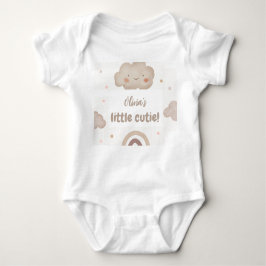 Body Para Bebé Beige Watercolor Baby Shower