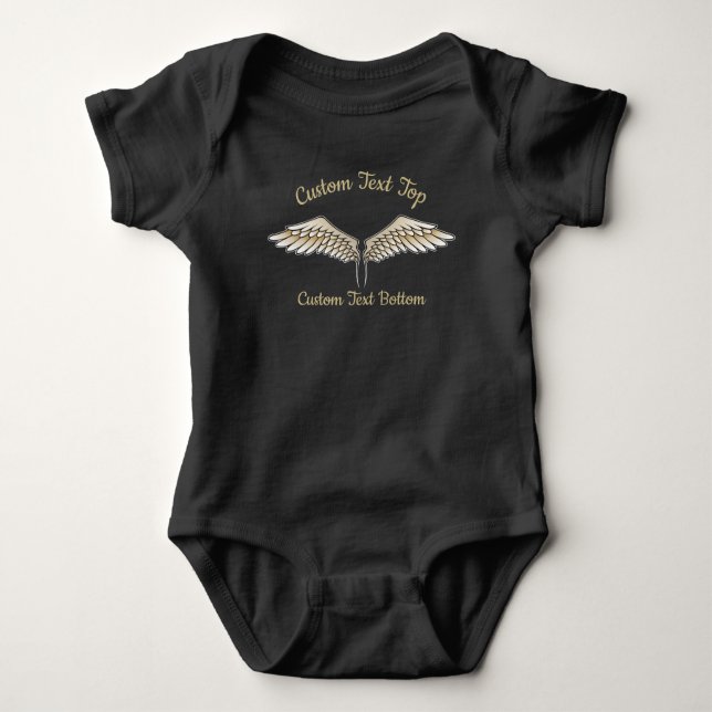 Body Para Bebé Beige Wings Baby Bodysuit (Anverso)