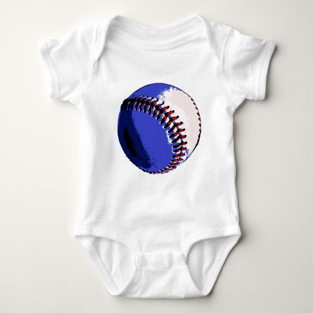 Body Para Bebé Béisbol de arte pop (Anverso)