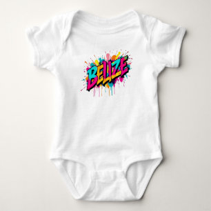 Body Para Bebé Belice colorido estilo graffiti vestido de niño