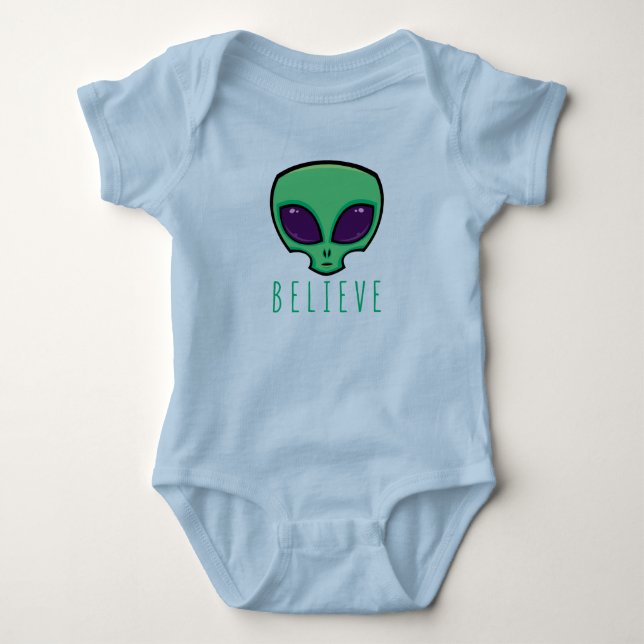 Body Para Bebé Believe Alien Head (Anverso)