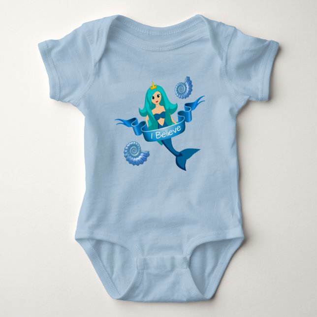 Body Para Bebé Believe in Mermaid Princess (Anverso)