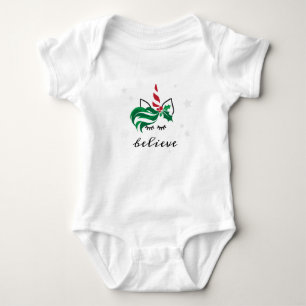 Body Para Bebé Believe Navidades Unicorn
