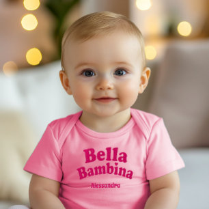 Body Para Bebé Bella Bambina Baby Pink Bodysuit