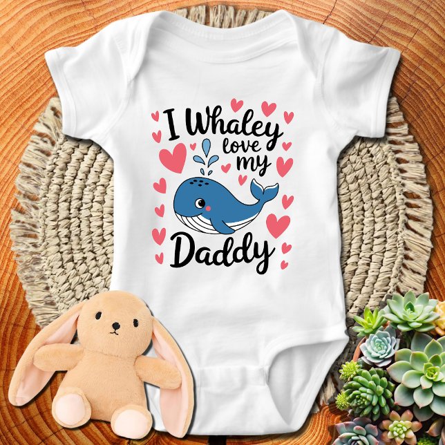 Body Para Bebé Beluga Whale I Whaley Love My Daddy (Subido por el creador)