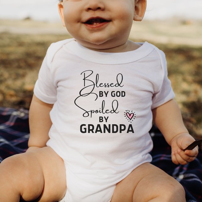 Body Para Bebé Bendecido Por Dios Que El Abuelo Baby Bodysuit Est (Subido por el creador)