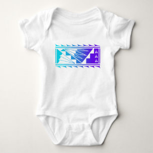 Body Para Bebé Bendiciones Hermosas - Turquesa/Morado -