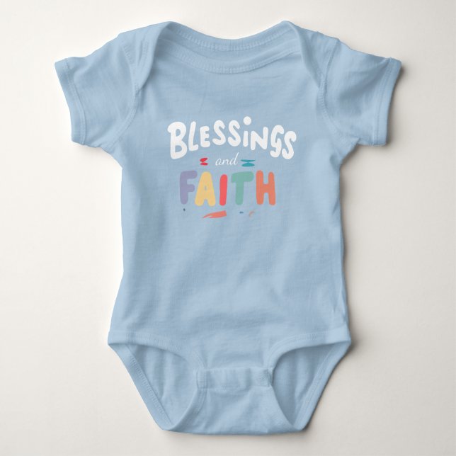 Body Para Bebé Bendiciones y Faith Baby Bodysuit - Suave y Adorab (Anverso)