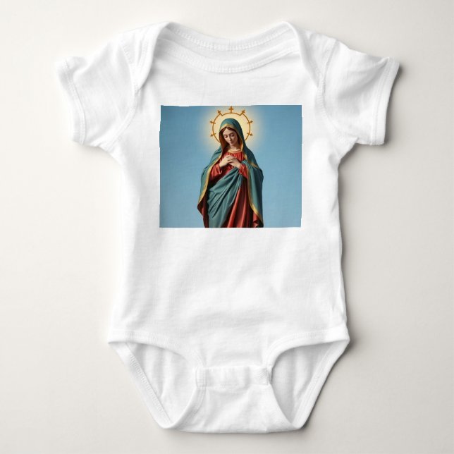 Body Para Bebé Bendita Virgen María Jumper Bebé (Anverso)
