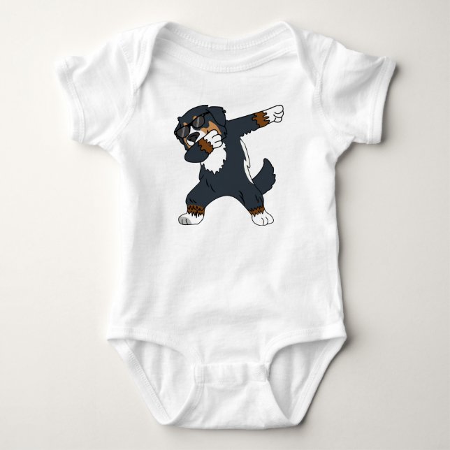 Body Para Bebé Bernese Mountain Dog Dabbing Dancing Funny Gift (Anverso)