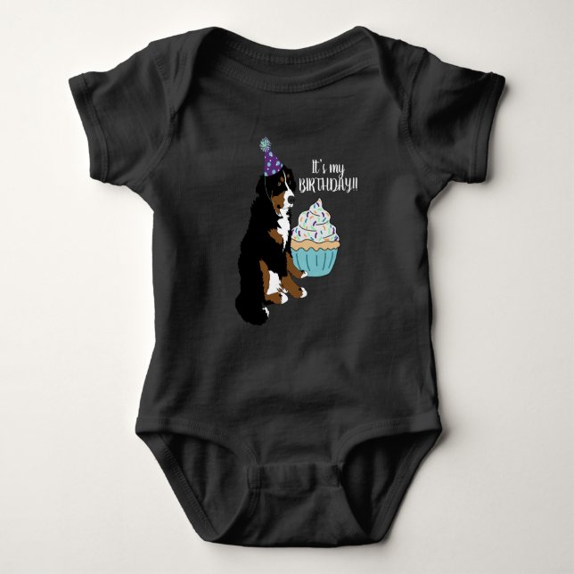 Body Para Bebé Bernese Mountain Dog Kids Birday (Anverso)