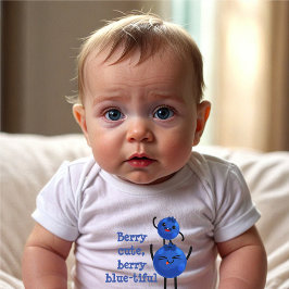 Body Para Bebé Berry Blue-tiful: Adorable Blueberry Baby Bodysuit