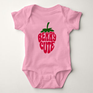 Body Para Bebé Berry Cute Strawberry Chica Power Retro Style