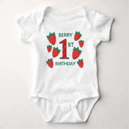 Body Para Bebé Berry First Birday Strawberry Baby Outfit