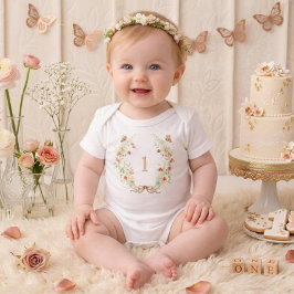 Body Para Bebé Berry First Birthday Floral