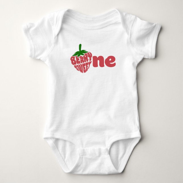 Body Para Bebé Berry First One Birday Baby Bodysuit (Anverso)