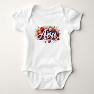 Body Para Bebé Berry Floral Design