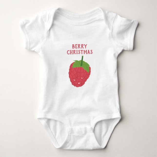 Body Para Bebé Berry Navidades Raspberry Fruit Design (Anverso)
