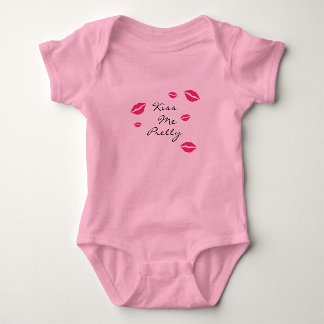Body Para Bebé Bésame Bonito traje de bodrio rosado (Anverso)