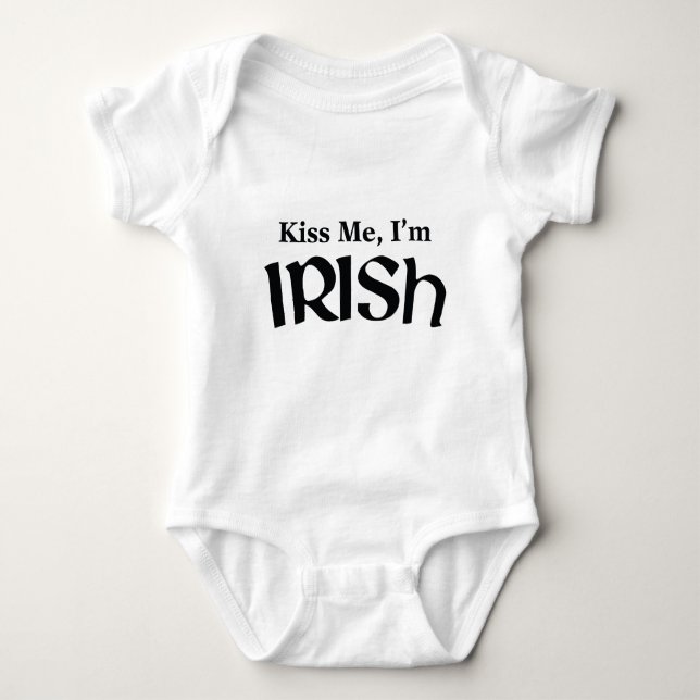 Body Para Bebé Bésame soy irlandés (Anverso)