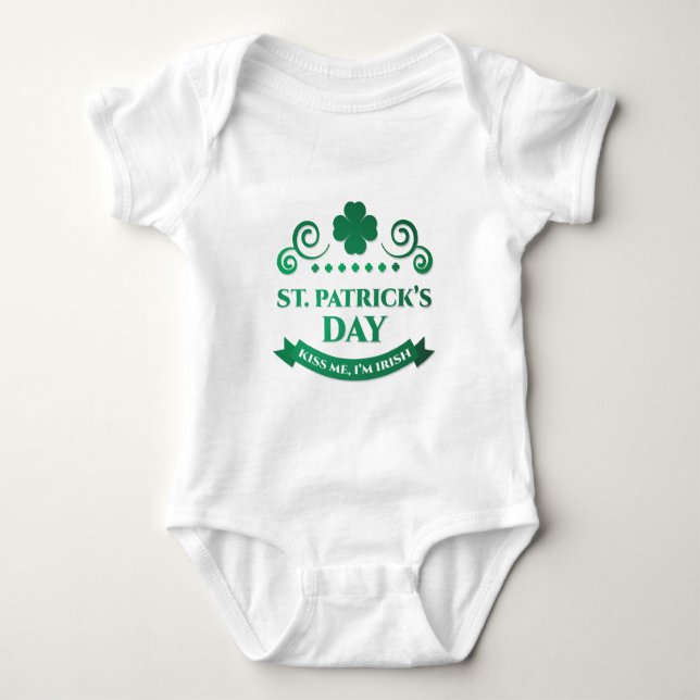 Body Para Bebé bésame, soy irlandés. (Anverso)