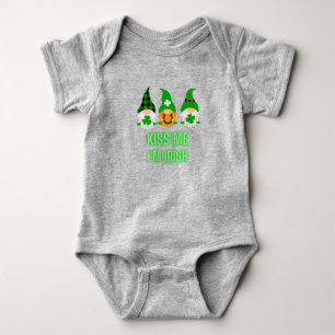 Body Para Bebé Bésame soy irlandés San Patricio Gnome Trébol