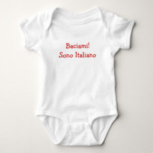 Body Para Bebé ¡Bésame! Soy italiano (chico)