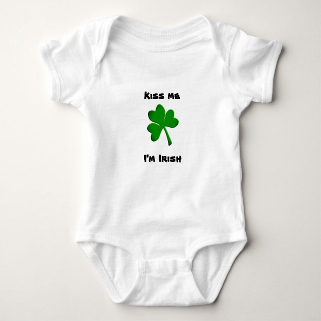 Body Para Bebé Bésame, soy un bebé irlandés. (Anverso)