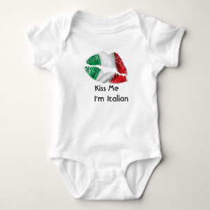 Body Para Bebé Béseme que soy italiano