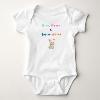 Body Para Bebé Besos de Conejito y Deseos de Pascua