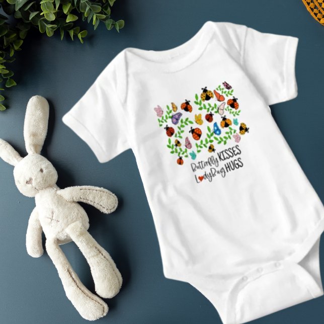 Body Para Bebé Besos de Mariposa, Abrazos de Mariquita (Subido por el creador)