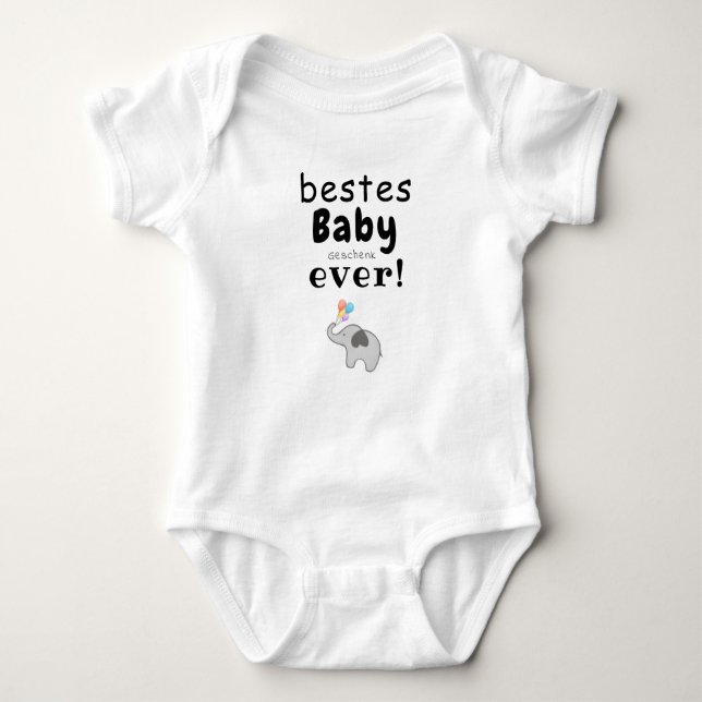 Body Para Bebé Bestes Baby Ever, Geschenk zur Geburt, Baby Body, (Anverso)