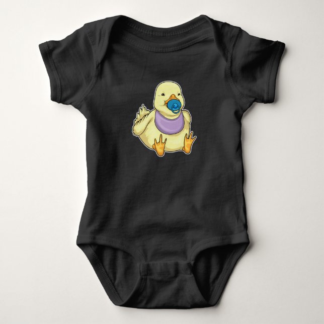 Body Para Bebé Bib del Pacificador de Duck (Anverso)