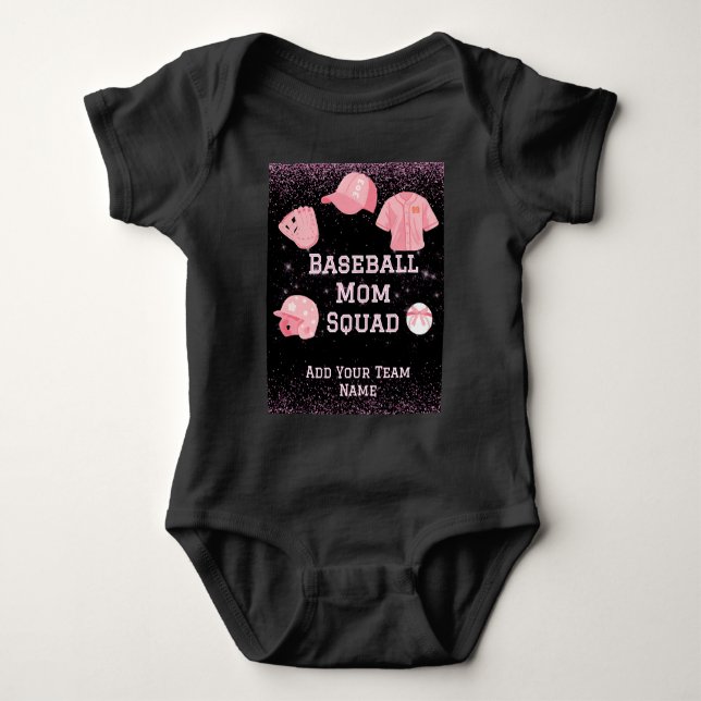 Body Para Bebé Bib personalizable para el escuadrón de mamás de b (Anverso)