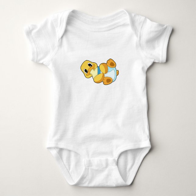 Body Para Bebé Biberón de pato Leche (Anverso)