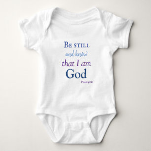 Body Para Bebé Biblia Verse estar quieto y conocer