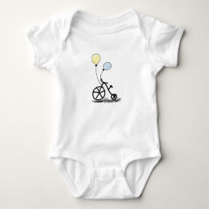 Body Para Bebé Bicicleta y globos