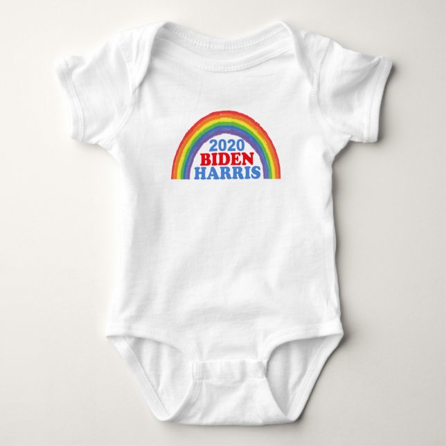 Body Para Bebé Biden Harris 2020 Rainbow (Anverso)