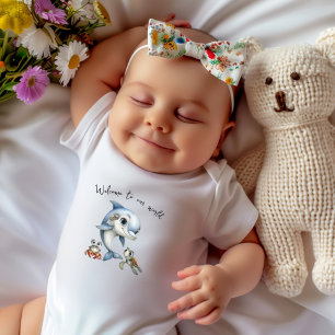 Body Para Bebé Bienvenida al nuevo bebé delfín