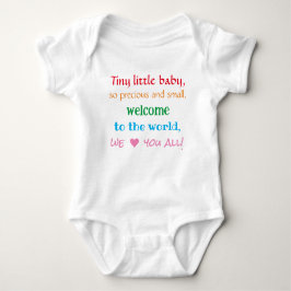 Body Para Bebé Bienvenida Bebé One Piece, Unisex, Rhyme, Colorido