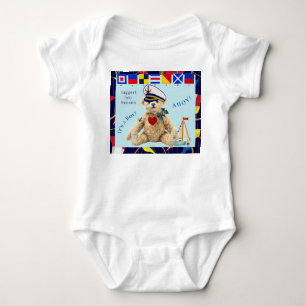 Body Para Bebé Bienvenido Bebé Marinero Oso Bodysuit