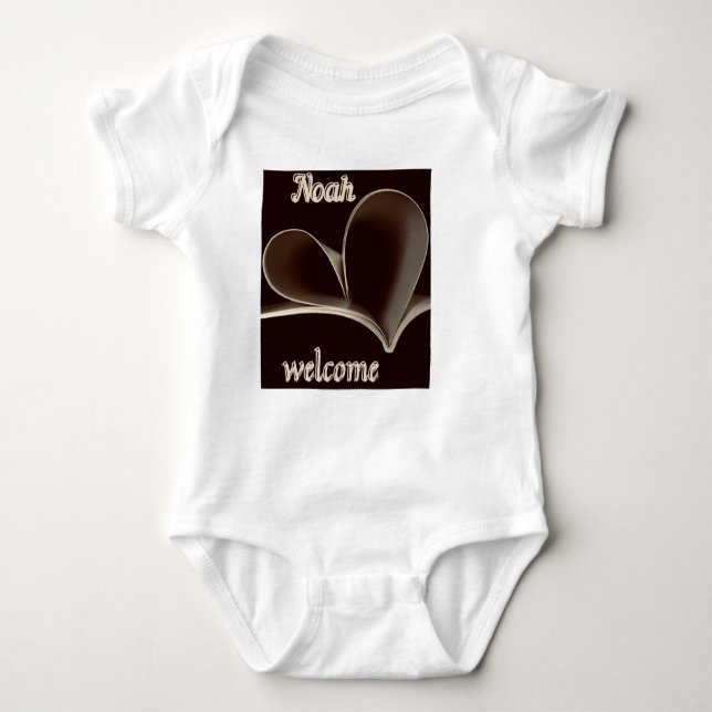 Body Para Bebé Bienvenido Noah Heartfelt Baby Bodysuit. (Anverso)