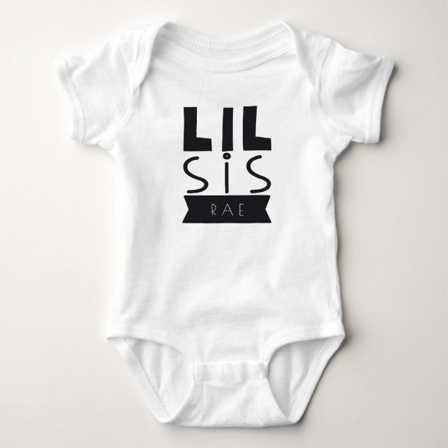 Body Para Bebé Big Sis & Lil Sis set (Anverso)